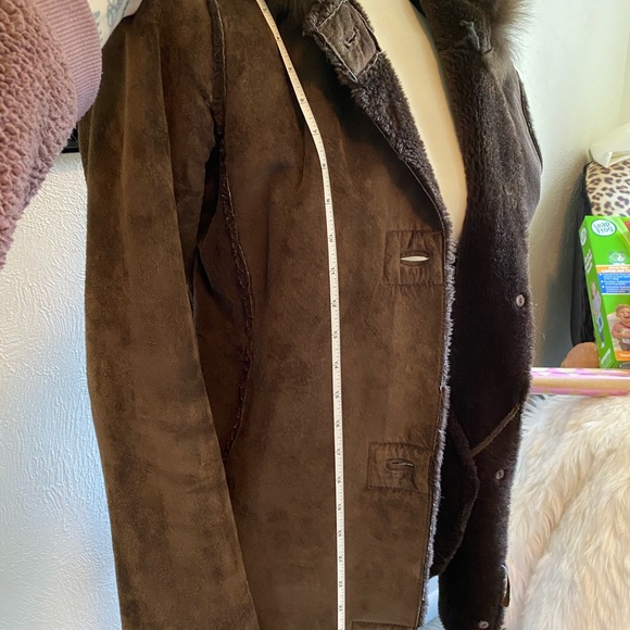 Damselle leather hooded jacket - Picture 9 of 10